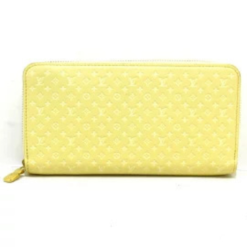 LOUIS VUITTON Zippy Wallet Long Jaune Leather Cowhide